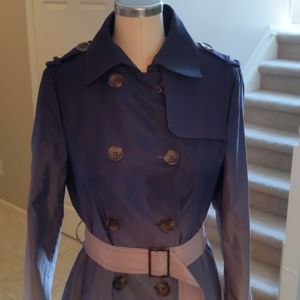 Purple ombre trench coat